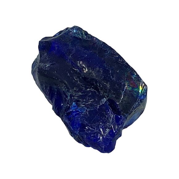 Cobalt Blue Multitone Translucent Slag Art Glass Cullet #4S20 - Picture 4 of 6